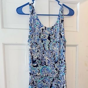 Blue patterned dress